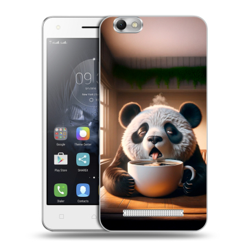 Силиконовый чехол на Lenovo Vibe C с принтом смешная панда