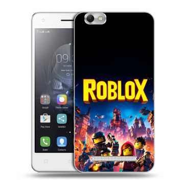Силиконовый чехол на Lenovo Vibe C с принтом Roblox Роблокс