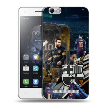 Силиконовый чехол на Lenovo Vibe C с принтом Messi Barcelona