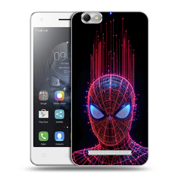 Силиконовый чехол на Lenovo Vibe C с принтом Spiderman Человек паук
