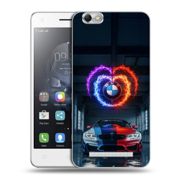 Силиконовый чехол на Lenovo Vibe C с принтом BMW БМВ