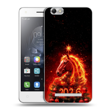 Силиконовый чехол на Lenovo Vibe C с принтом Новый год