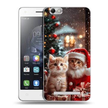 Силиконовый чехол на Lenovo Vibe C с принтом Новый год