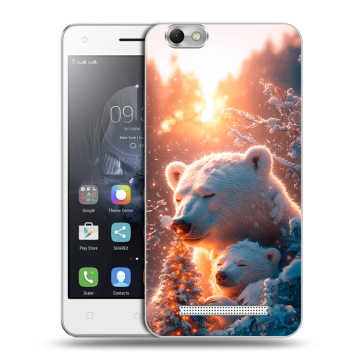 Силиконовый чехол на Lenovo Vibe C с принтом Новый год