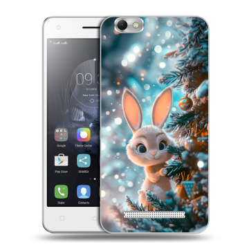 Силиконовый чехол на Lenovo Vibe C с принтом Новый год