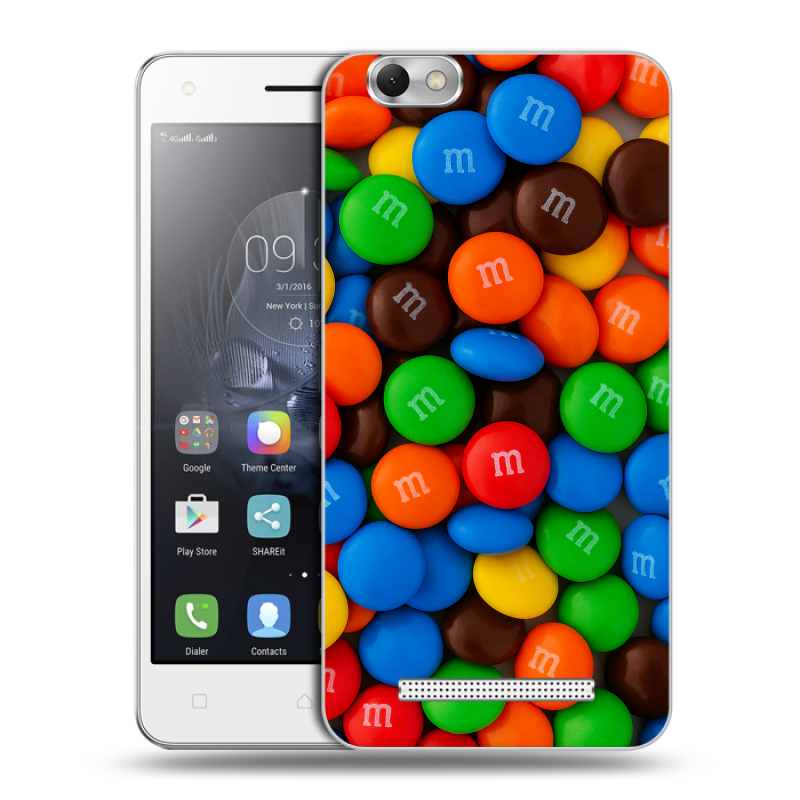 Силиконовый чехол на Lenovo Vibe C с принтом Конфеты Силиконовый чехол на Lenovo Vibe C с принтом Конфеты