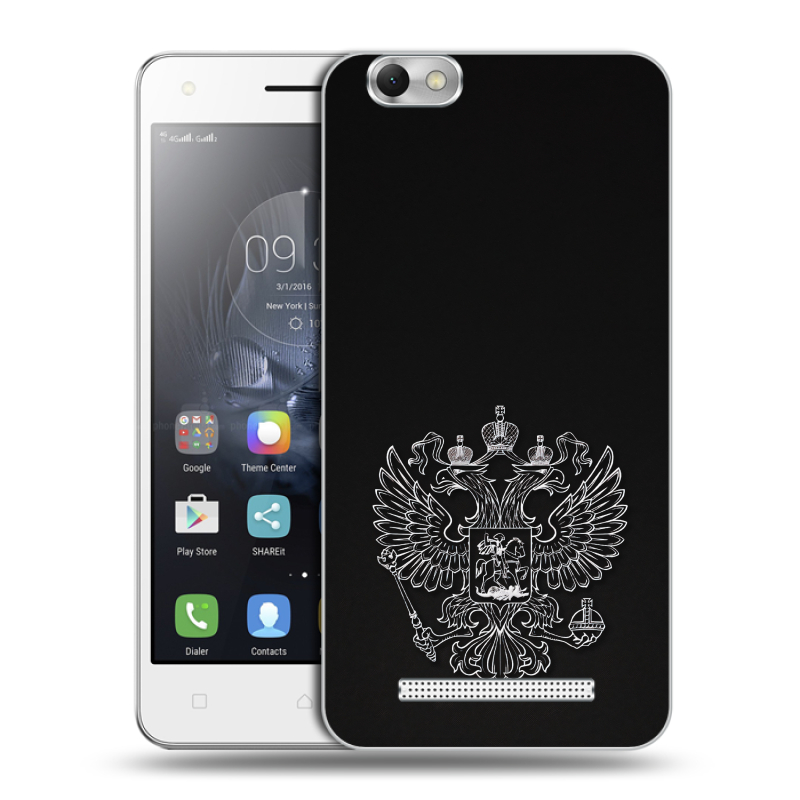 Силиконовый чехол на Lenovo Vibe C с принтом Герб России Силиконовый чехол на Lenovo Vibe C с принтом Герб России