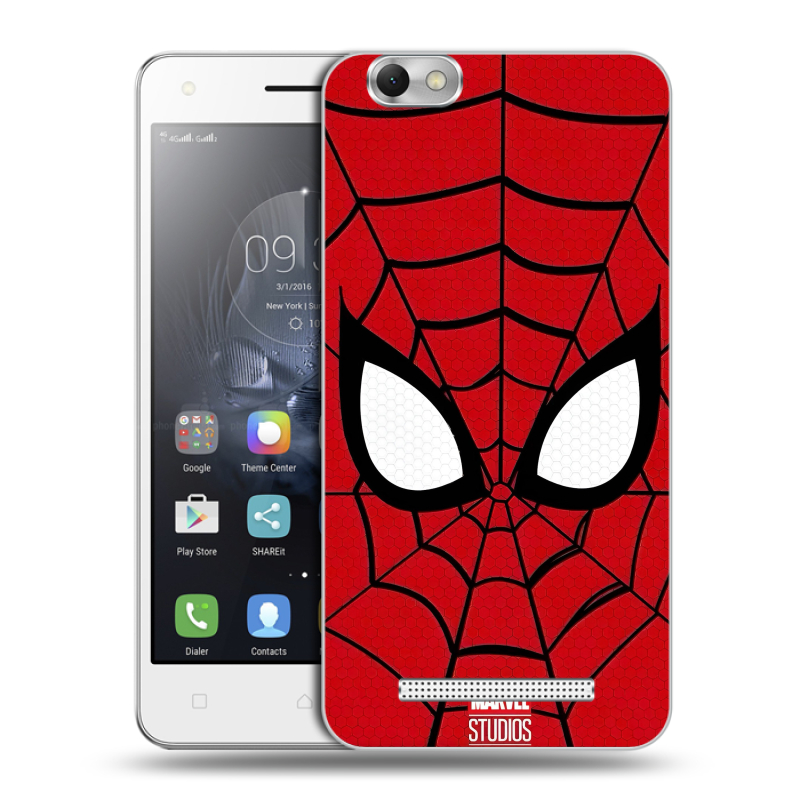 Силиконовый чехол на Lenovo Vibe C с принтом человек паук spiderman Силиконовый чехол на Lenovo Vibe C с принтом человек паук spiderman