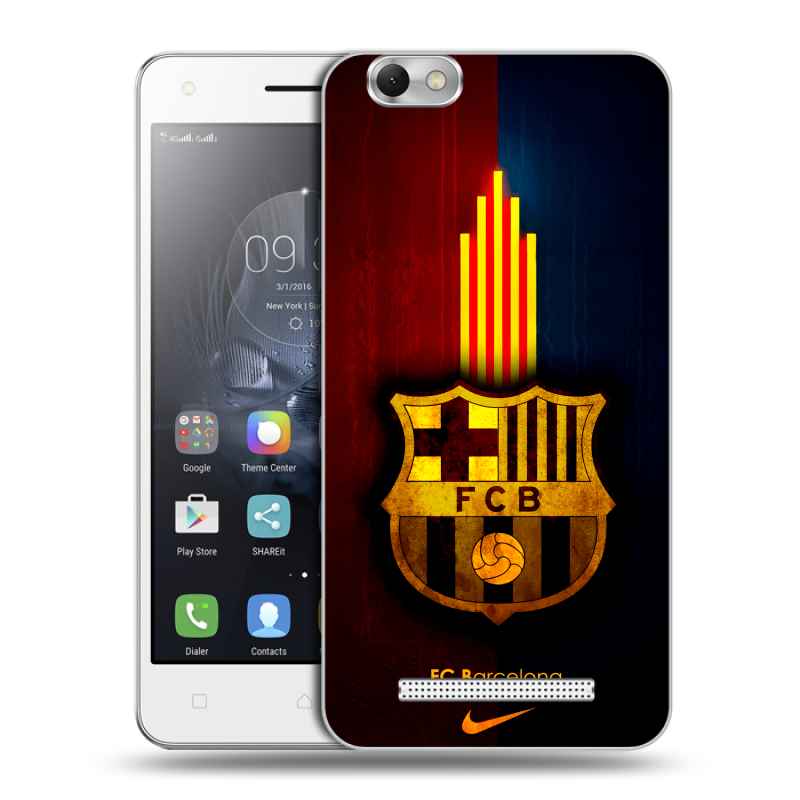 Силиконовый чехол на Lenovo Vibe C с принтом Барселона Barcelona Силиконовый чехол на Lenovo Vibe C с принтом Барселона Barcelona