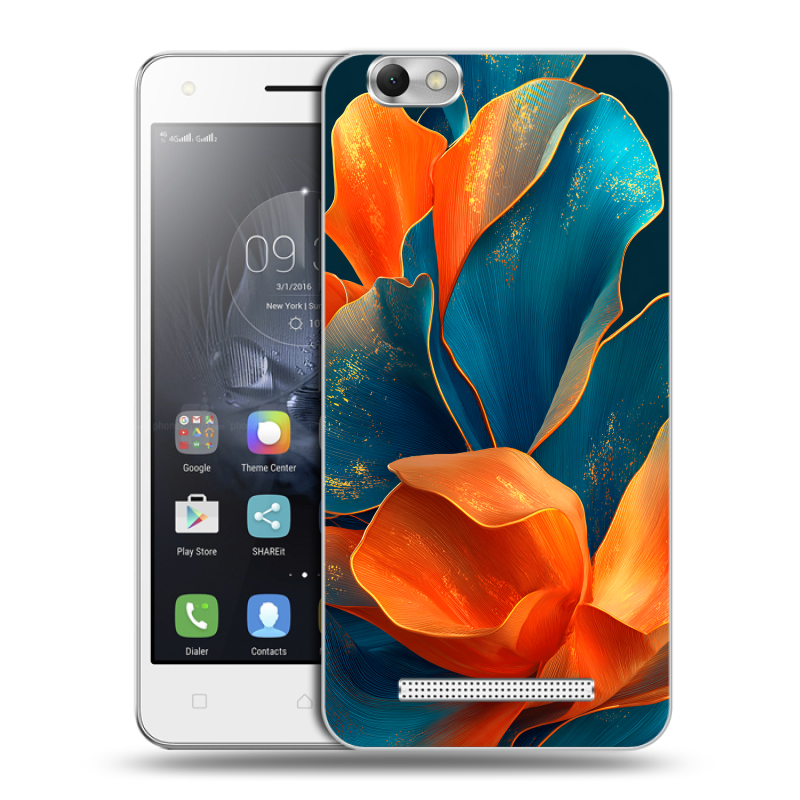 Силиконовый чехол на Lenovo Vibe C с принтом Цветы Силиконовый чехол на Lenovo Vibe C с принтом Цветы