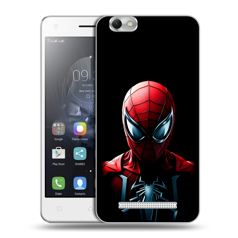 Силиконовый чехол на Lenovo Vibe C с принтом Spiderman Человек паук Силиконовый чехол на Lenovo Vibe C с принтом Spiderman Человек паук
