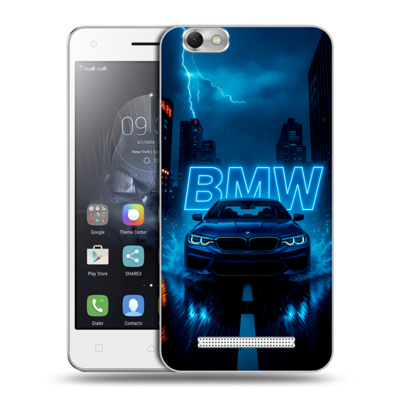 Силиконовый чехол на Lenovo Vibe C с принтом BMW БМВ Силиконовый чехол на Lenovo Vibe C с принтом BMW БМВ