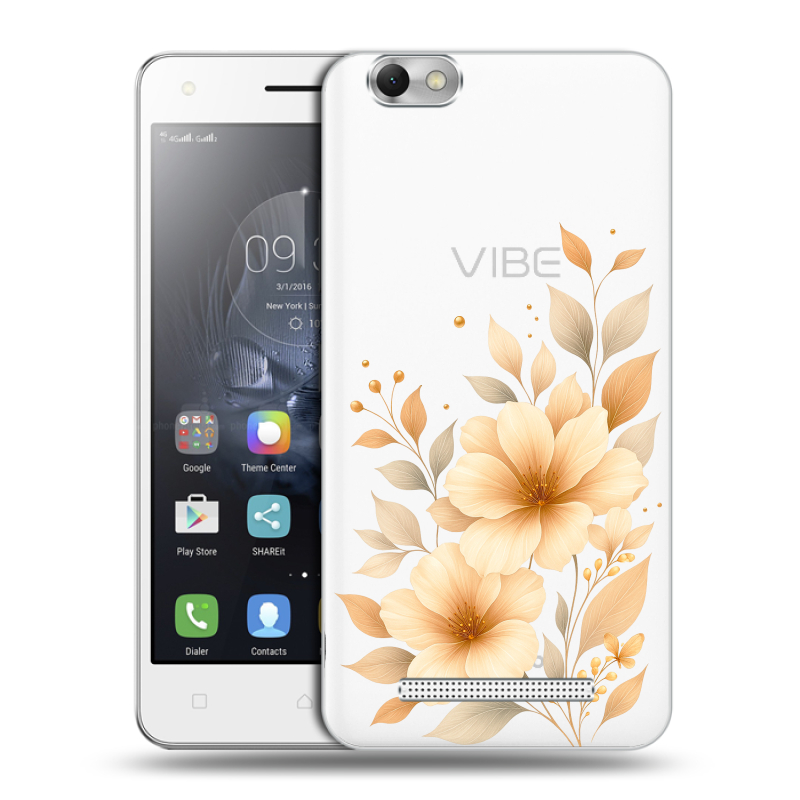 Силиконовый чехол на Lenovo Vibe C с принтом для девушки Силиконовый чехол на Lenovo Vibe C с принтом для девушки
