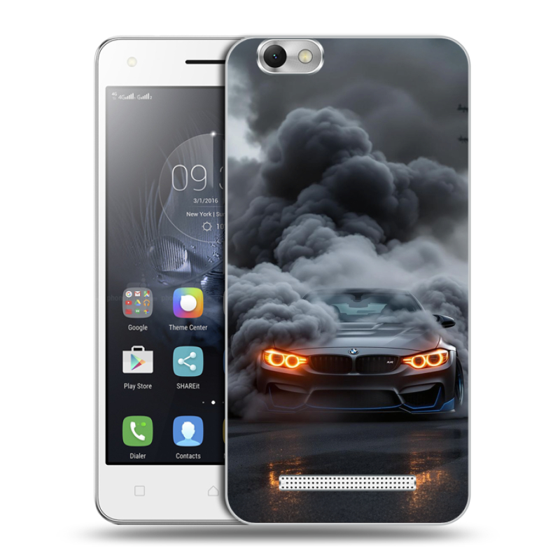 Силиконовый чехол на Lenovo Vibe C с принтом BMW БМВ Силиконовый чехол на Lenovo Vibe C с принтом BMW БМВ