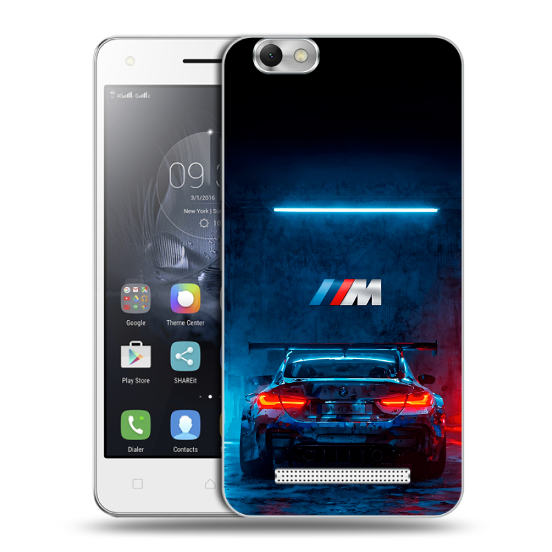 Силиконовый чехол на Lenovo Vibe C с принтом BMW БМВ Силиконовый чехол на Lenovo Vibe C с принтом BMW БМВ