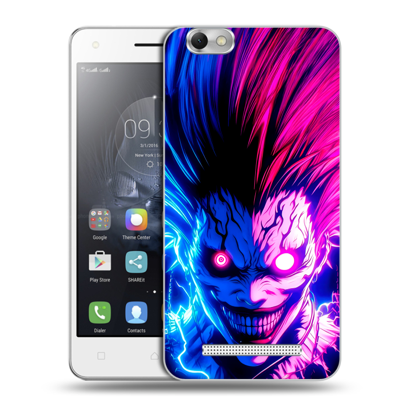 Силиконовый чехол на Lenovo Vibe C с принтом Death note Тетрадь смерти Силиконовый чехол на Lenovo Vibe C с принтом Death note Тетрадь смерти