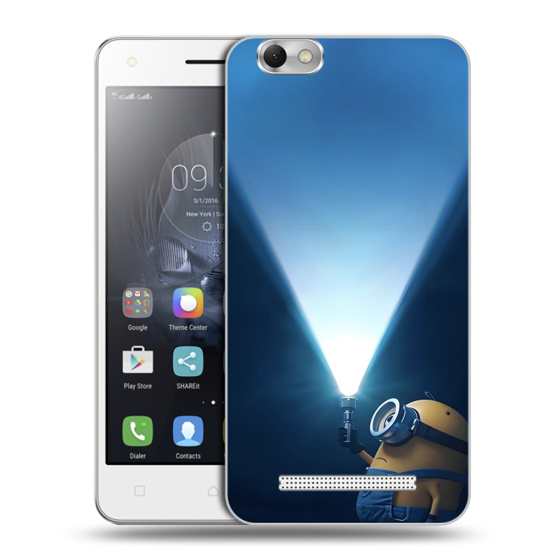 Силиконовый чехол на Lenovo Vibe C с принтом Миньоны Силиконовый чехол на Lenovo Vibe C с принтом Миньоны