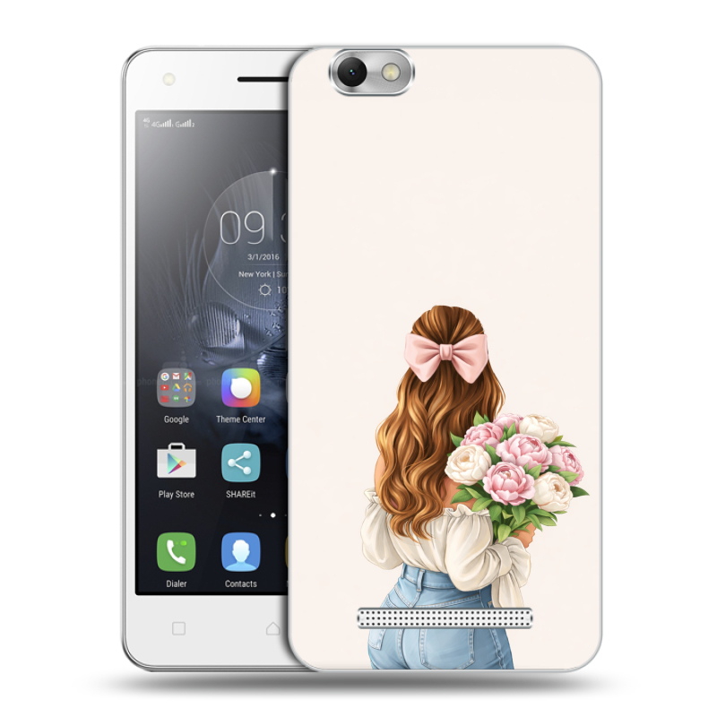 Силиконовый чехол на Lenovo Vibe C с принтом женский Силиконовый чехол на Lenovo Vibe C с принтом женский