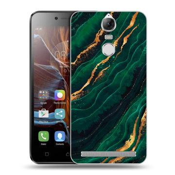 Силиконовый чехол на Lenovo K5 Note с принтом Мрамор зеленое золото Силиконовый чехол на Lenovo K5 Note с принтом Мрамор зеленое золото