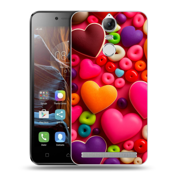 Силиконовый чехол на Lenovo K5 Note с принтом Сердечки Силиконовый чехол на Lenovo K5 Note с принтом Сердечки