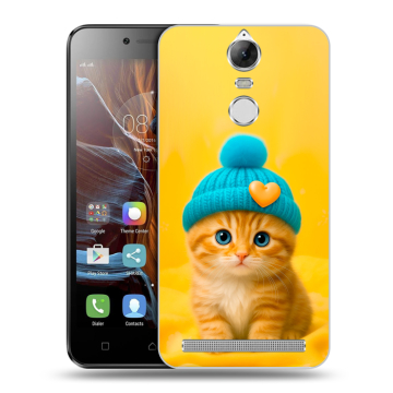 Силиконовый чехол на Lenovo K5 Note с принтом Котенок в шапке