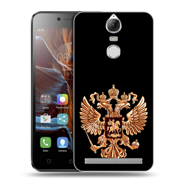 Силиконовый чехол на Lenovo K5 Note с принтом Герб России золотой