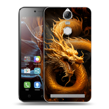 Силиконовый чехол на Lenovo K5 Note с принтом Золотой дракон