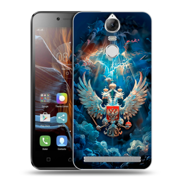 Силиконовый чехол на Lenovo K5 Note с принтом Герб флаг России Силиконовый чехол на Lenovo K5 Note с принтом Герб флаг России
