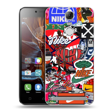 Силиконовый чехол на Lenovo K5 Note с принтом Найк Nike яркий Силиконовый чехол на Lenovo K5 Note с принтом Найк Nike яркий