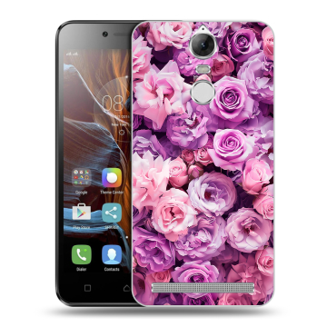 Силиконовый чехол на Lenovo K5 Note с принтом лавандовые розы Силиконовый чехол на Lenovo K5 Note с принтом лавандовые розы