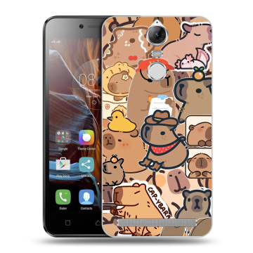 Силиконовый чехол на Lenovo K5 Note с принтом капибара