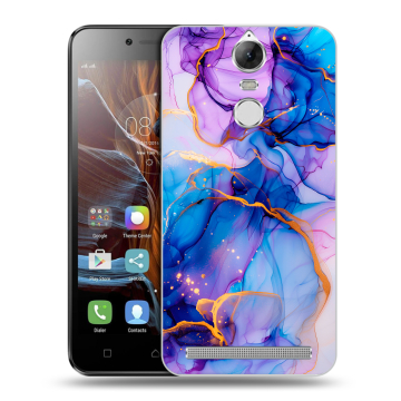 Силиконовый чехол на Lenovo K5 Note с принтом синий мрамор Силиконовый чехол на Lenovo K5 Note с принтом синий мрамор