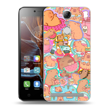 Силиконовый чехол на Lenovo K5 Note с принтом капибары