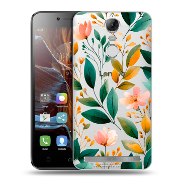 Силиконовый чехол на Lenovo K5 Note с принтом Цветы паттерн Силиконовый чехол на Lenovo K5 Note с принтом Цветы паттерн