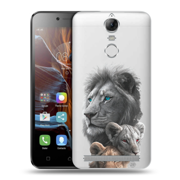 Силиконовый чехол на Lenovo K5 Note с принтом Львы Силиконовый чехол на Lenovo K5 Note с принтом Львы