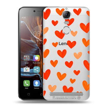 Силиконовый чехол на Lenovo K5 Note с принтом Сердечки Силиконовый чехол на Lenovo K5 Note с принтом Сердечки
