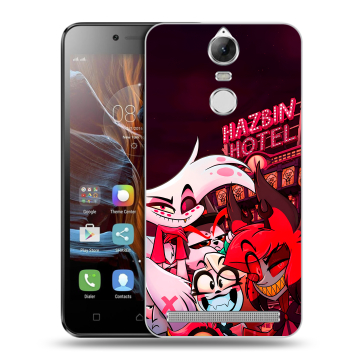 Силиконовый чехол на Lenovo K5 Note с принтом Hazbin Hotel Отель Хазбин