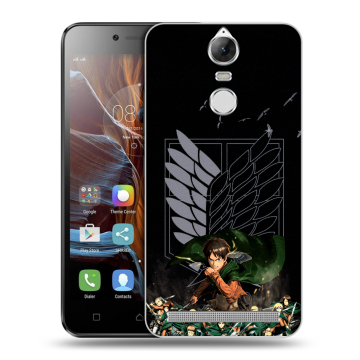 Силиконовый чехол на Lenovo K5 Note с принтом Атака титанов