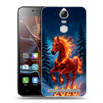 Силиконовый чехол на Lenovo K5 Note с принтом Новый год коня Силиконовый чехол на Lenovo K5 Note с принтом Новый год коня