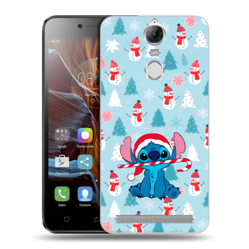 Силиконовый чехол на Lenovo K5 Note с принтом Стич Новый год
