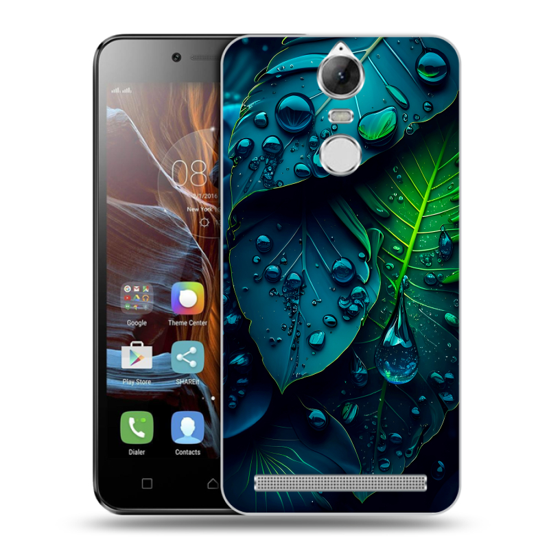 Пластиковый чехол на Lenovo K5 Note с принтом Листья Пластиковый чехол на Lenovo K5 Note с принтом Листья