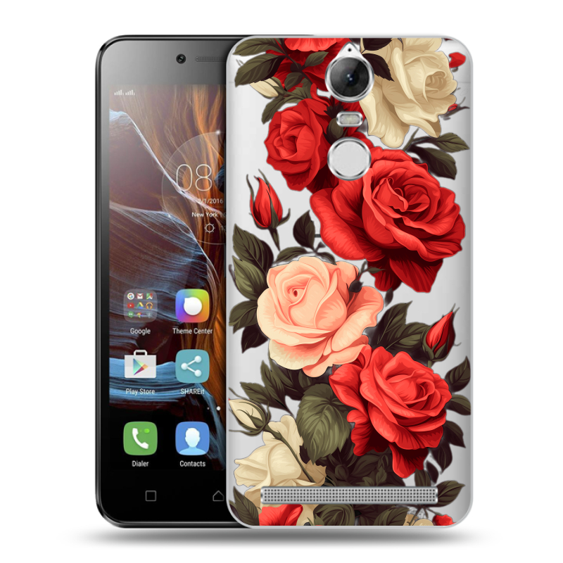 Пластиковый чехол на Lenovo K5 Note с принтом Розы Пластиковый чехол на Lenovo K5 Note с принтом Розы