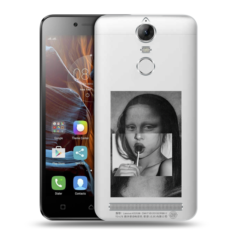 Пластиковый чехол на Lenovo K5 Note с принтом Мона Лиза Пластиковый чехол на Lenovo K5 Note с принтом Мона Лиза