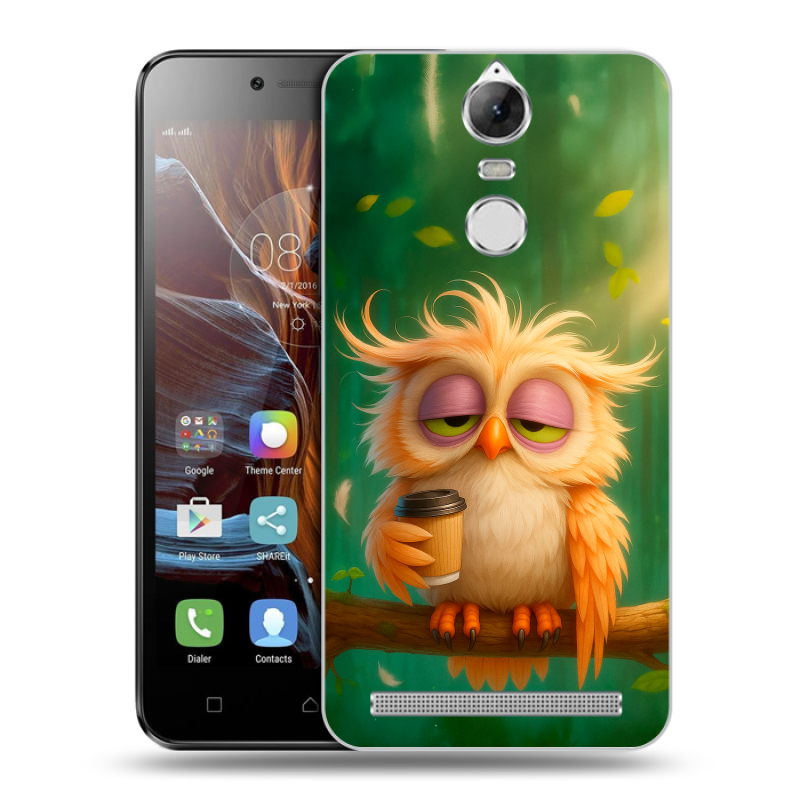 Силиконовый чехол на Lenovo K5 Note с принтом сова Силиконовый чехол на Lenovo K5 Note с принтом сова