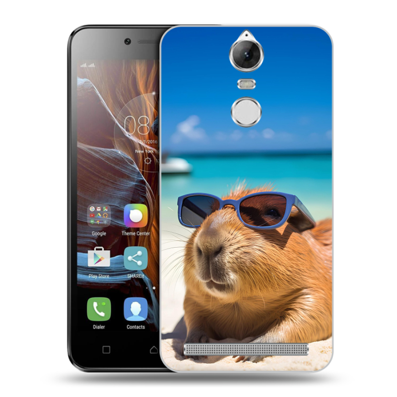 Силиконовый чехол на Lenovo K5 Note с принтом Капибара Силиконовый чехол на Lenovo K5 Note с принтом Капибара