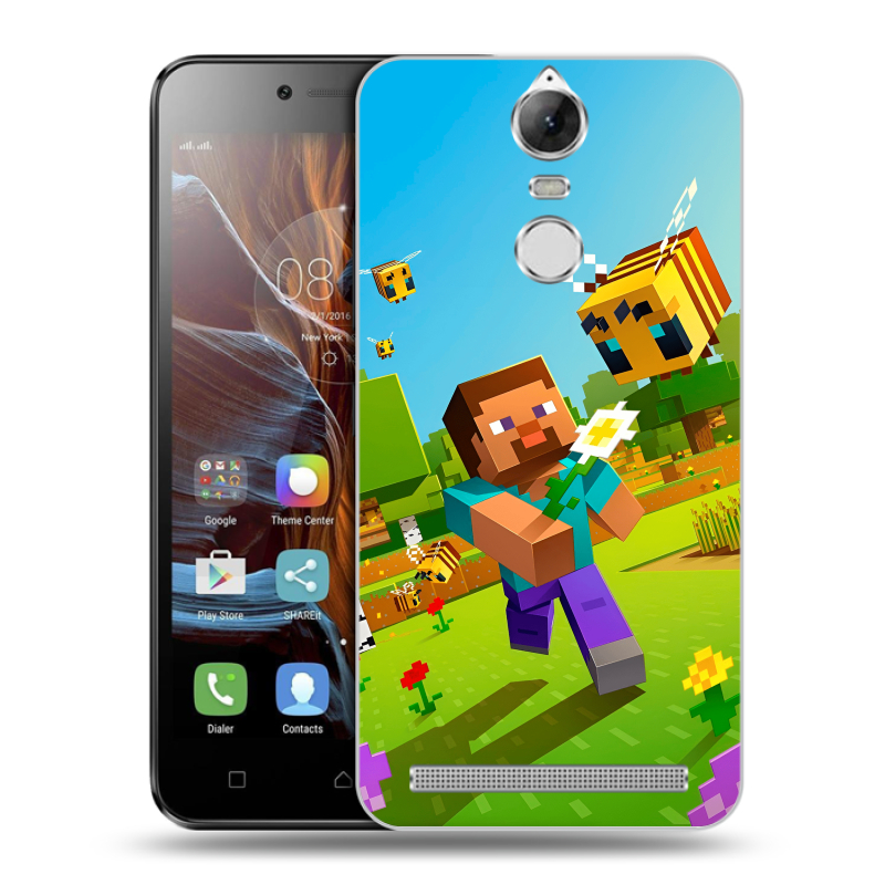 Пластиковый чехол на Lenovo K5 Note с принтом Майнкрафт Minecraft Пластиковый чехол на Lenovo K5 Note с принтом Майнкрафт Minecraft