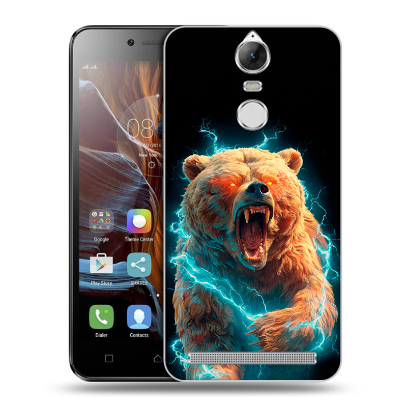 Пластиковый чехол на Lenovo K5 Note с принтом Медведь Пластиковый чехол на Lenovo K5 Note с принтом Медведь