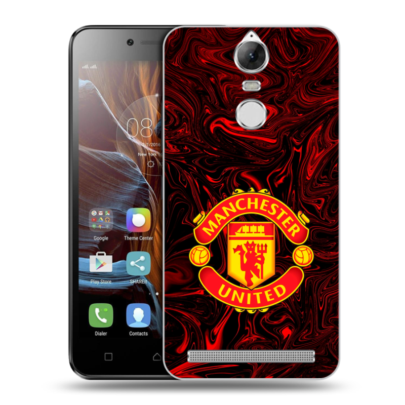 Силиконовый чехол на Lenovo K5 Note с принтом Manchester United Силиконовый чехол на Lenovo K5 Note с принтом Manchester United