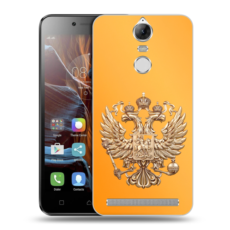 Силиконовый чехол на Lenovo K5 Note с принтом Герб Флаг России Силиконовый чехол на Lenovo K5 Note с принтом Герб Флаг России