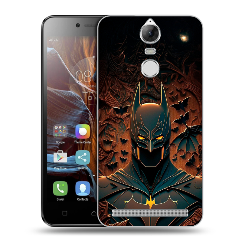 Пластиковый чехол на Lenovo K5 Note с принтом Batman Бэтмен Пластиковый чехол на Lenovo K5 Note с принтом Batman Бэтмен